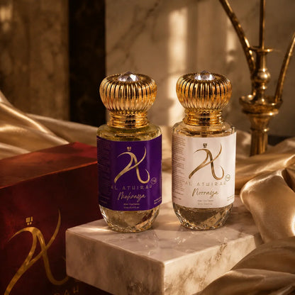 Unisex Oud Combo fragrance set with two bottles of My Store oud perfumes, featuring elegant packaging and luxurious scent profiles.