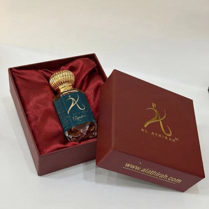 Elyndra Modern Attar for Men and Women in 12ml bottle, non-alcoholic fragrance with a sleek packaging design.