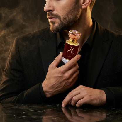 Elegant image of Suhaira Modern Attar for Men in a 12ml bottle, showcasing a luxurious and sophisticated fragrance by My Store.