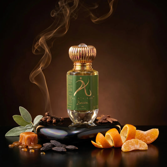 Zenviera Modern Attar for Men in 12ml bottle, non-alcoholic fragrance with elegant packaging and sleek design.