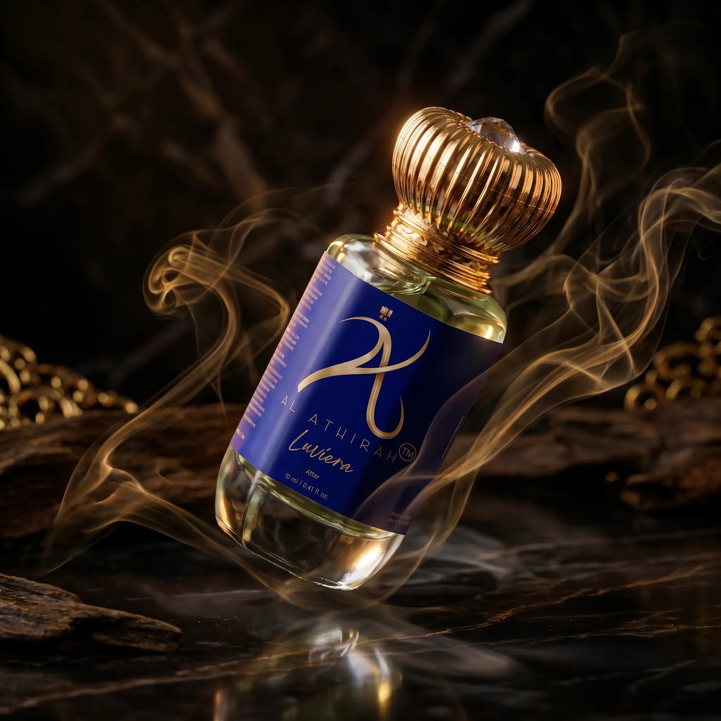 Luxurious Luviera Modern Attar for Men in a 12ml bottle, featuring a premium non-alcoholic fragrance with elegant, realistic design.