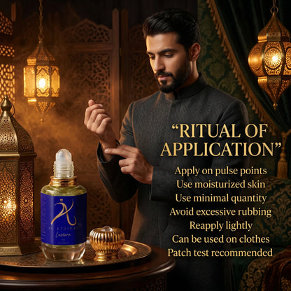 Luviera Modern Attar for Men in 12ml bottle, featuring a luxurious Arabian fragrance with ultra-premium, realistic design.