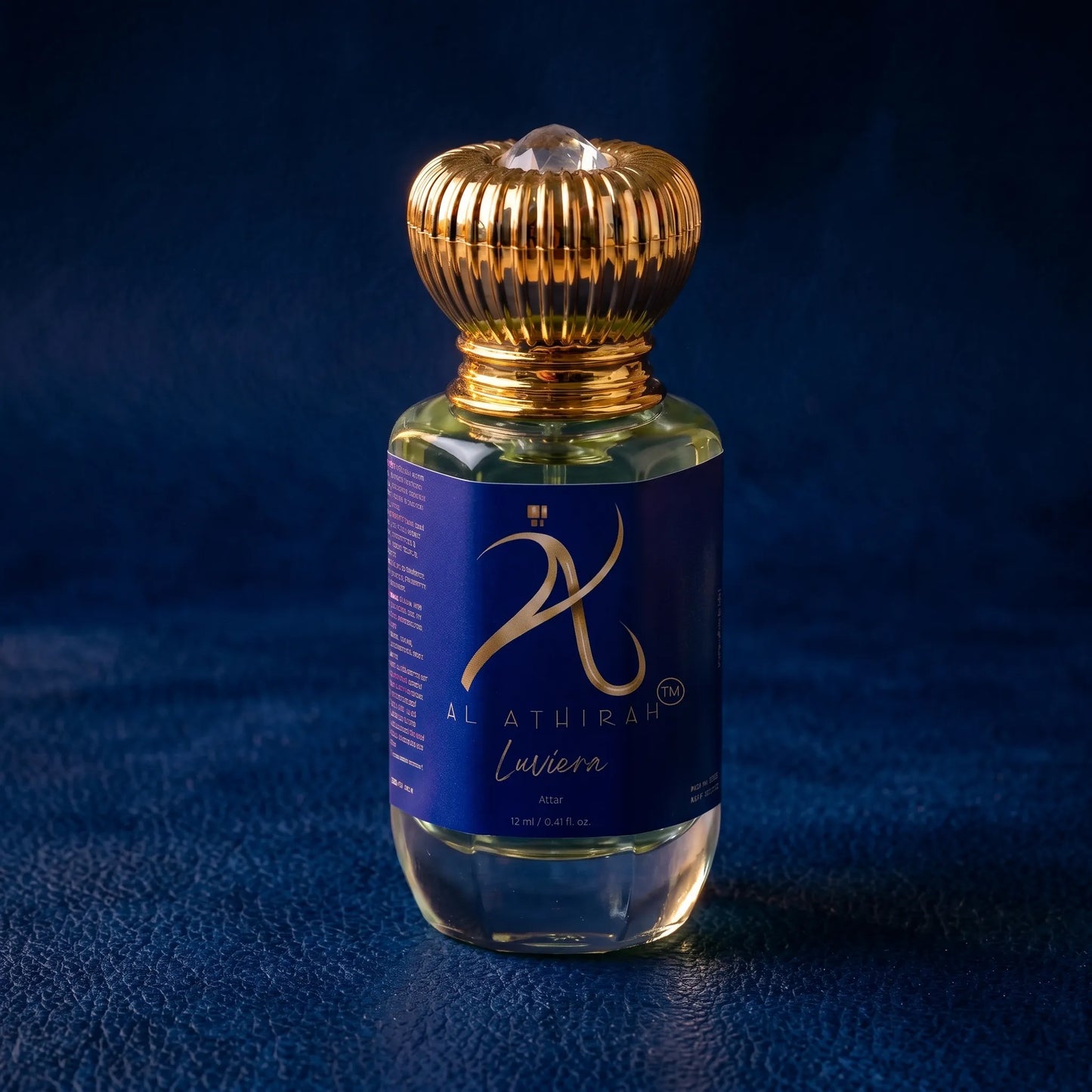 Modern Luviera Attar for Men by My Store, 12ml non-alcoholic perfume bottle shown from a side angle.