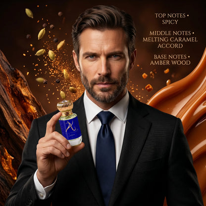 Luviera Modern Attar for Men in 12ml bottle, showcasing elegant packaging and luxurious fragrance design.