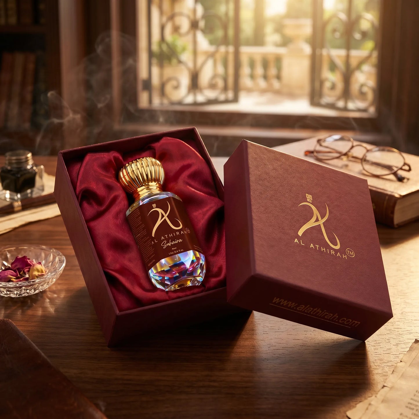 Modern Suhaira Attar for Men in a 12ml bottle, featuring luxurious, non-alcoholic fragrance with an elegant design.
