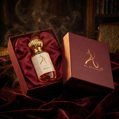 Luxury Ishvara Modern Attar for Men and Women in 12ml bottle, non-alcoholic, with a sleek, elegant design and luxurious packaging.