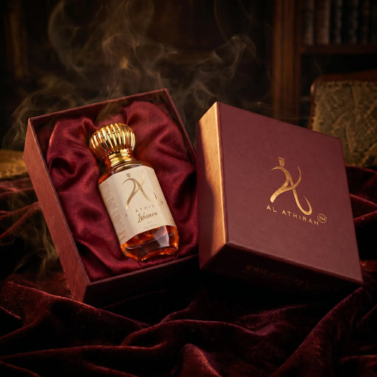 Luxury Ishvara Modern Attar for Men and Women in 12ml bottle, non-alcoholic, with a sleek, elegant design and luxurious packaging.