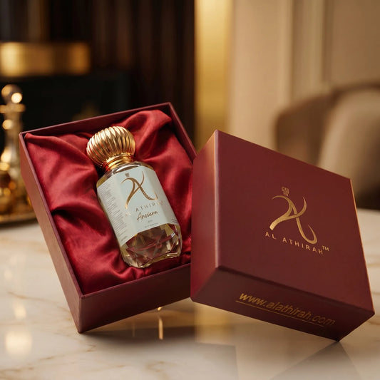 Anviera Modern Attar for Men in 12ml bottle displayed on its packaging, non-alcoholic, with elegant design and branding.