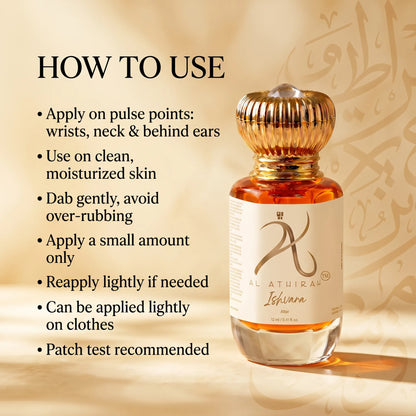 Magnific Ultra-Realistic Premium Ishvara Modern Attar for Men & Women in 12ml bottle, non-alcoholic, with elegant packaging.